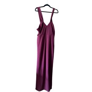 Lulus Maroon Maxi Dress V Neck Sleeveless Evening Gown/Bridesmaid Size XL EUC